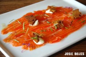 House Cured Ocean Trout with single malt whiskey and gingerbread crisp